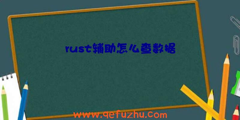 rust辅助怎么查数据