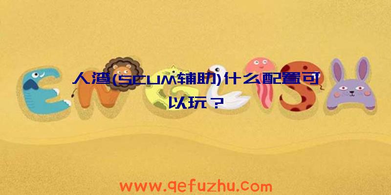 人渣(SCUM辅助)什么配置可以玩？