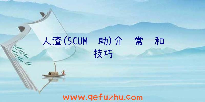 人渣(SCUM辅助)介绍常识和技巧