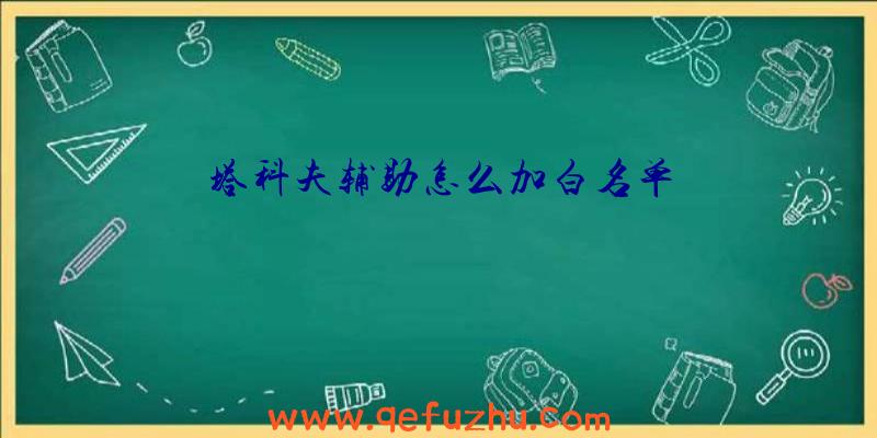 塔科夫辅助怎么加白名单