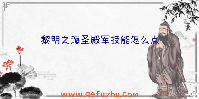 黎明之海圣殿军技能怎么点