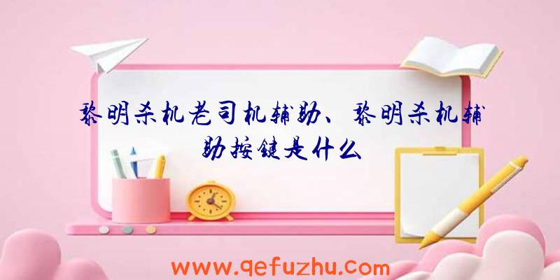 黎明杀机老司机辅助、黎明杀机辅助按键是什么