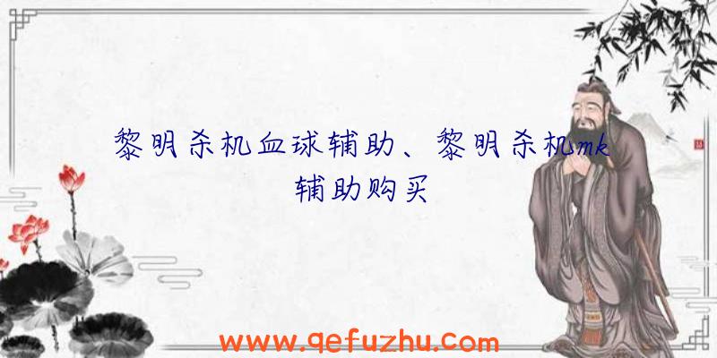 黎明杀机血球辅助、黎明杀机mk辅助购买